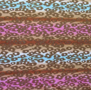 Cheetah Stripes Nylon Spandex Swimsuit Fabric - 34" Remnant