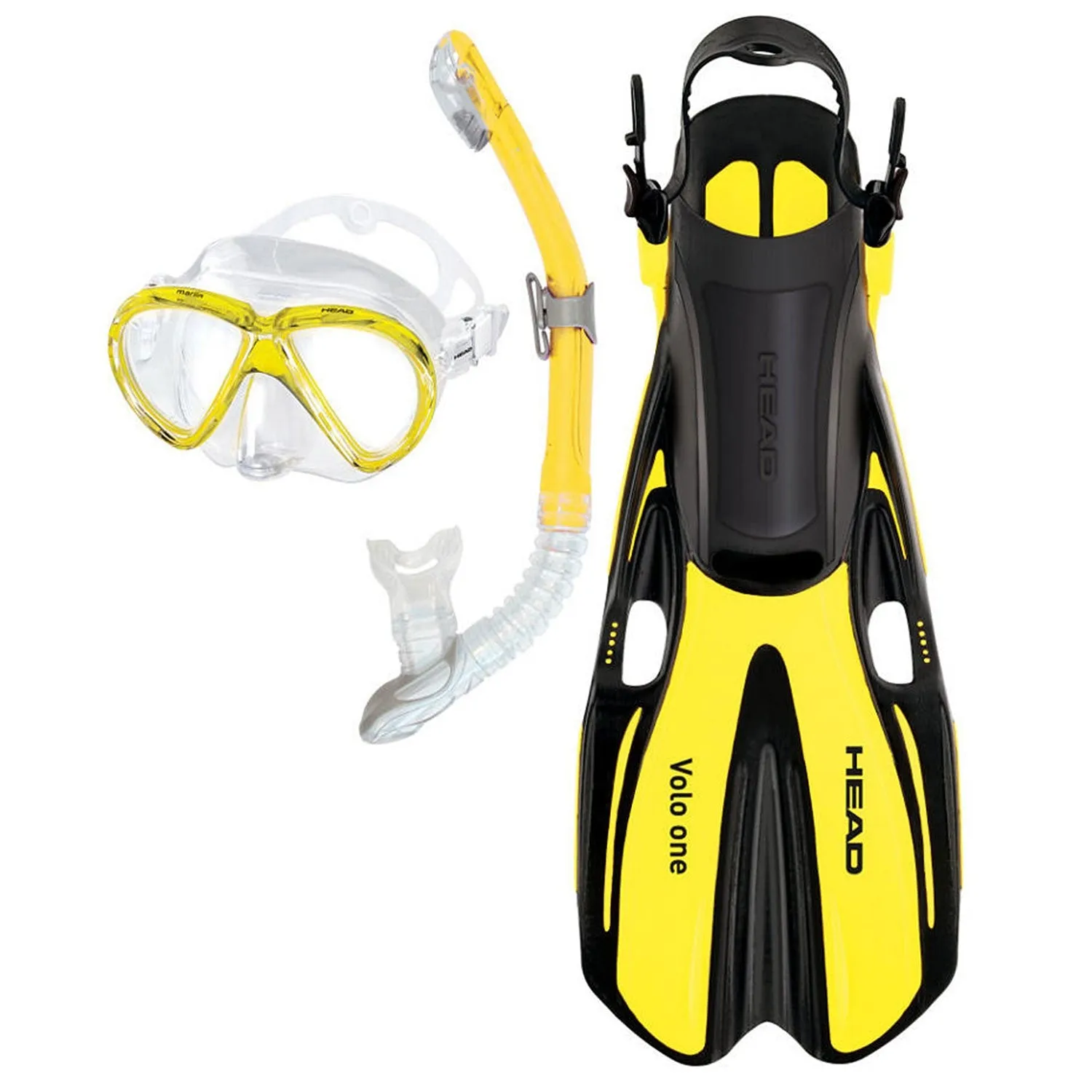 Head Adult Marlin Purge/ Marlin Dry/ Volo One Mask, Snorkel and Fin Set