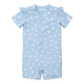 LD Swimsuit Short Sleeve Daisy Blue