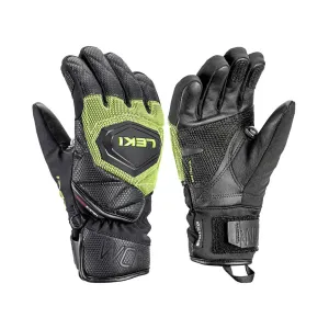 Mitts Leki Junior WCR Coach 3D - Black/Ice Lemon