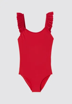 One Piece Swimsuit for Girls | Cherry Red