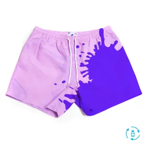 Pink to Purple - 5" Swim Trunks   Color Changing