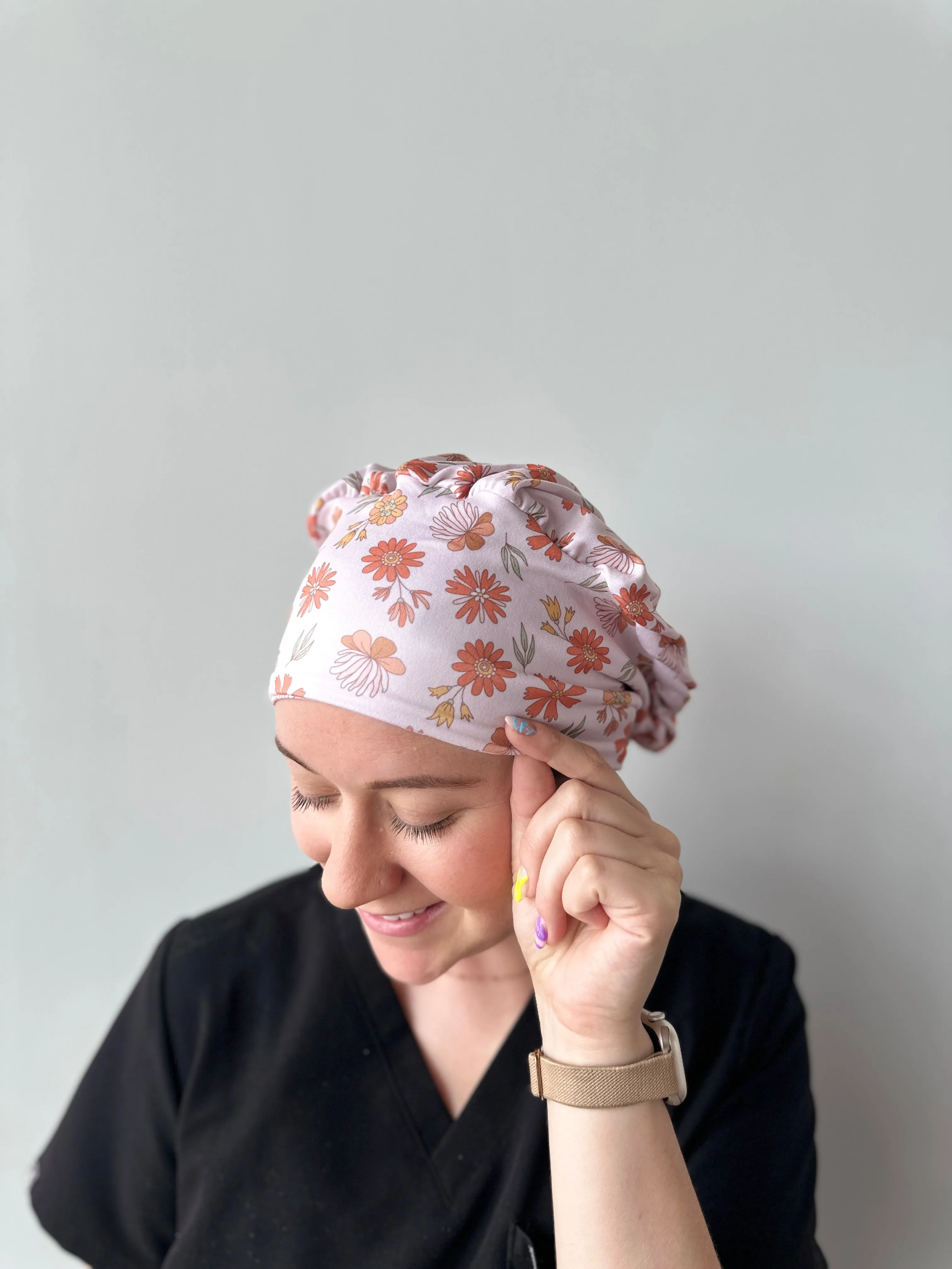 Scrub Hat - Autumn Floral