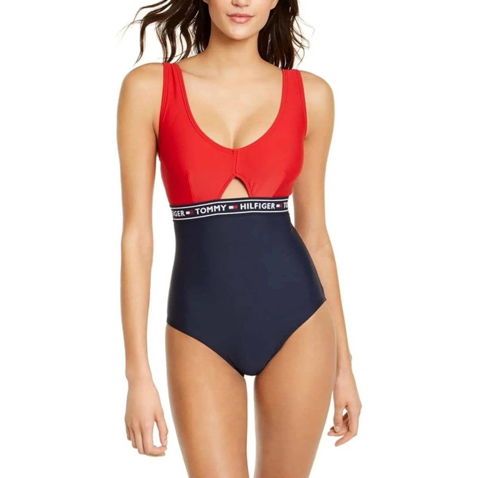 TOMMY HILFIGER Logo One-Piece Swimsuit Medium