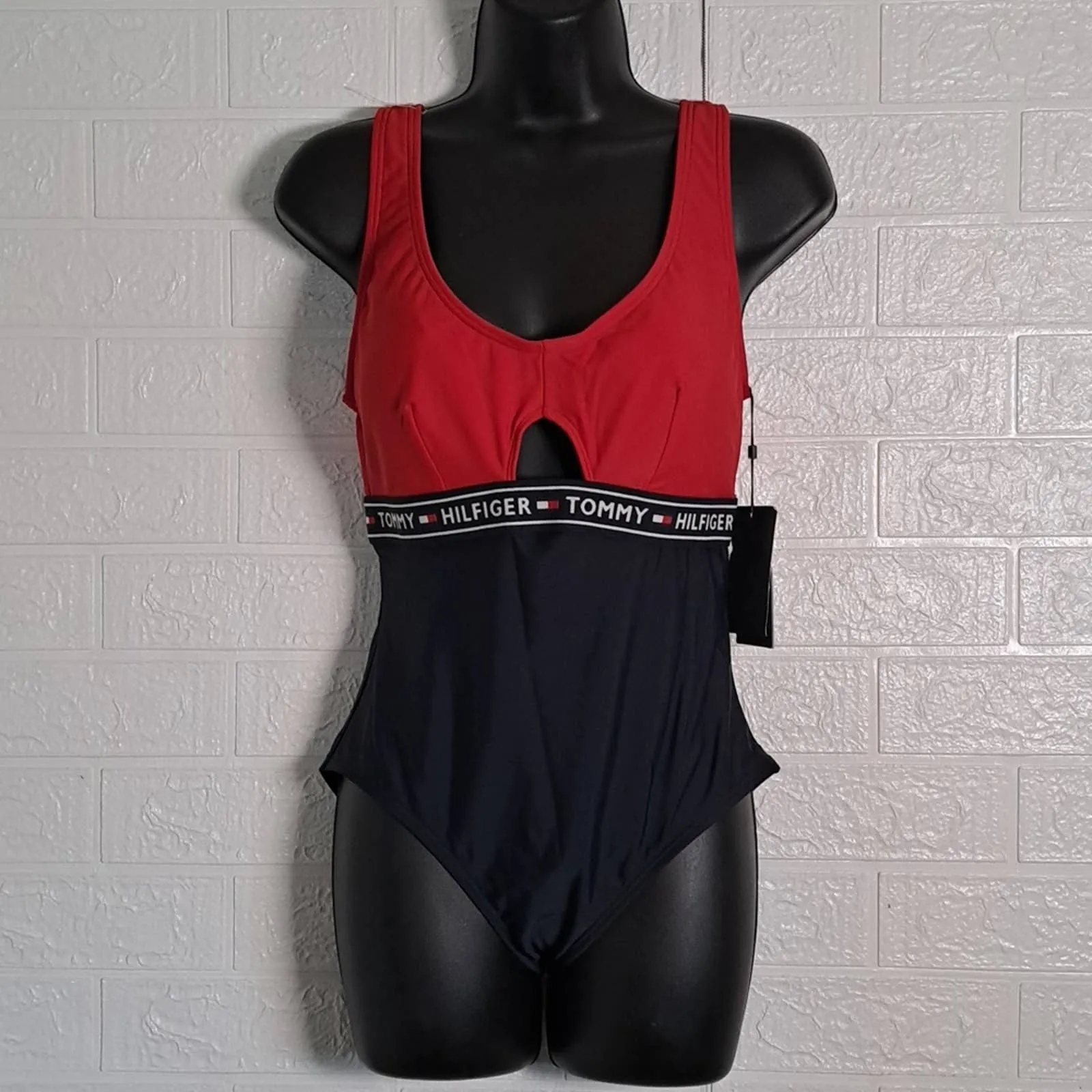 TOMMY HILFIGER Logo One-Piece Swimsuit Medium